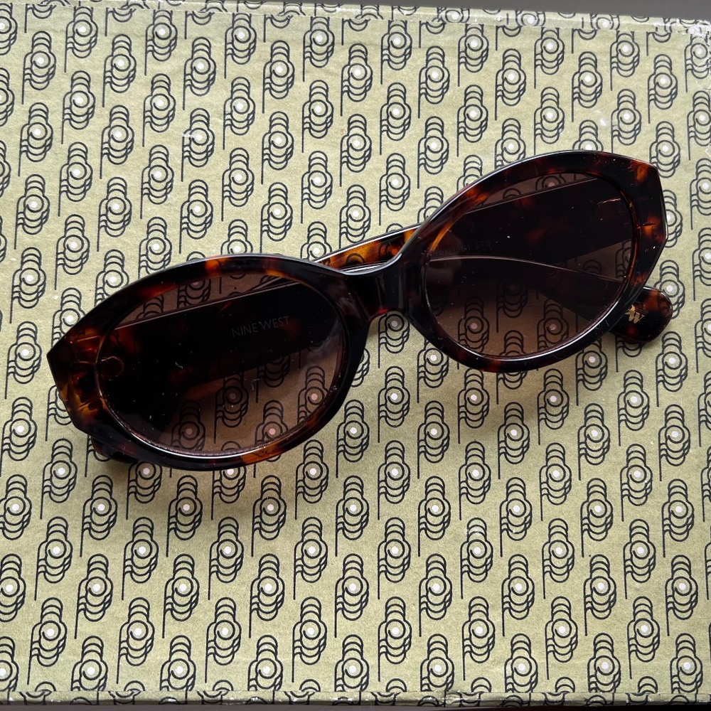 Nine West Oval Tortoise Shell Sunglasses